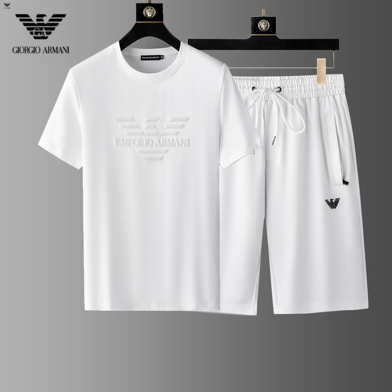 Wholesale Cheap A rmani men Short Sleeve Tracksuits for Sale