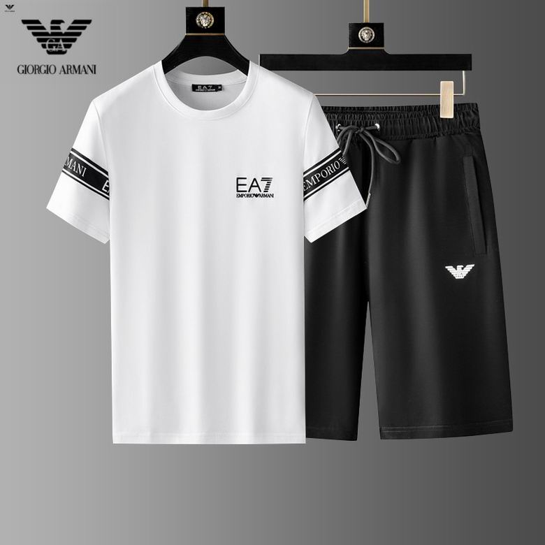 Wholesale Cheap A rmani men Short Sleeve Tracksuits for Sale