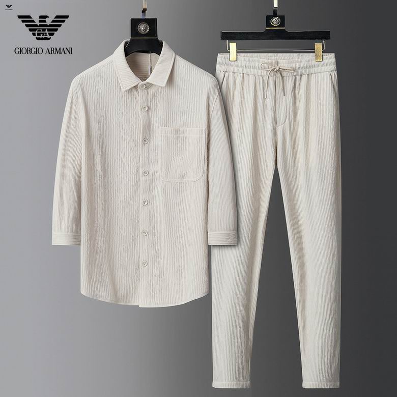 Wholesale Cheap A rmani Short Sleeve MEN Tracksuits for Sale