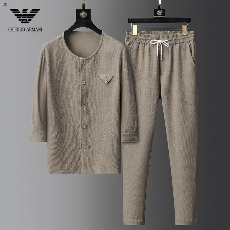 Wholesale Cheap A rmani Short Sleeve MEN Tracksuits for Sale