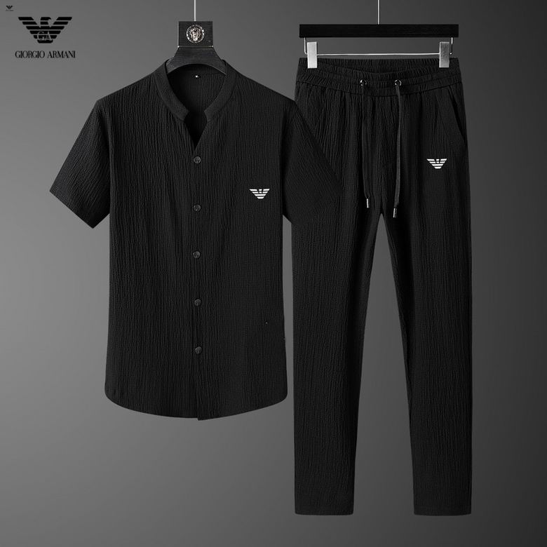 Wholesale Cheap A rmani Short Sleeve MEN Tracksuits for Sale