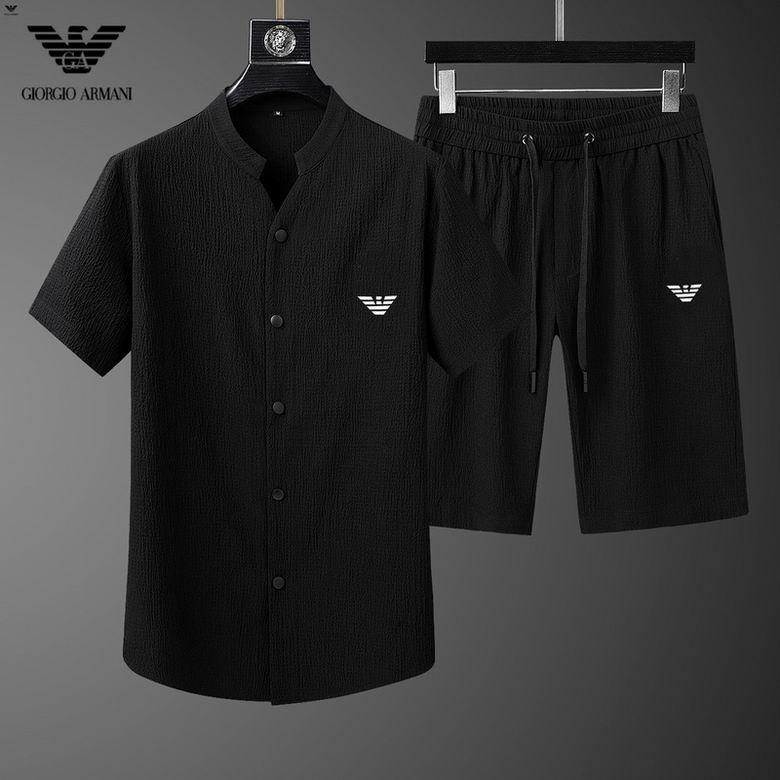 Wholesale Cheap A rmani Short Sleeve MEN Tracksuits for Sale