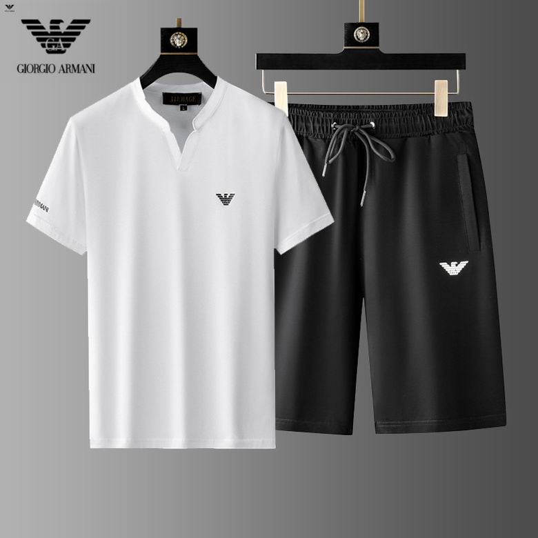 Wholesale Cheap A rmani men Short Sleeve Tracksuits for Sale