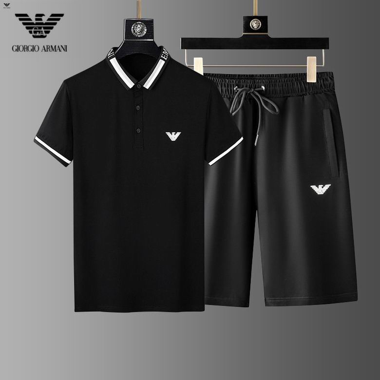 Wholesale Cheap A rmani men Short Sleeve Tracksuits for Sale