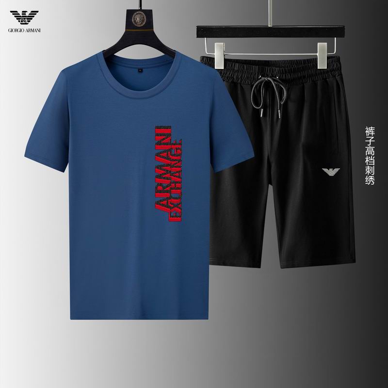 Wholesale Cheap A rmani Short Sleeve Replica Tracksuits for Sale