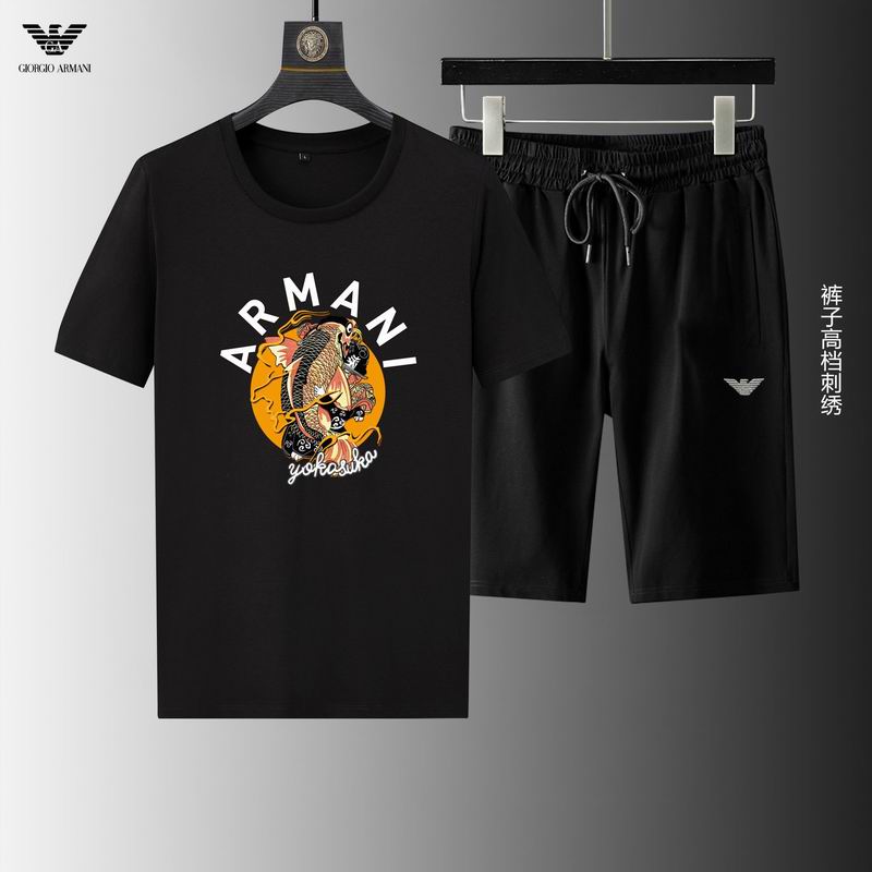 Wholesale Cheap A rmani Short Sleeve Replica Tracksuits for Sale
