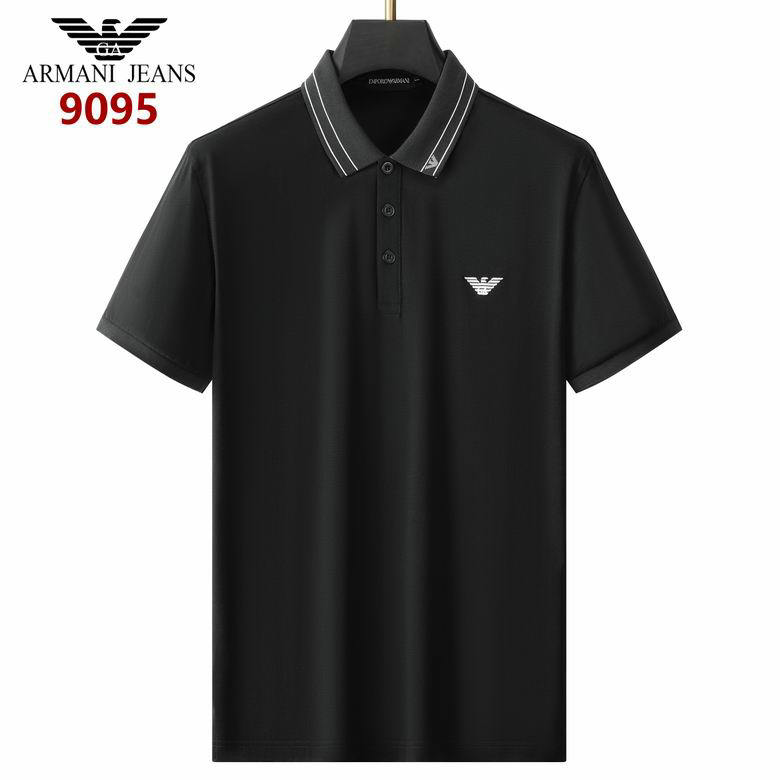 Wholesale Cheap Armani Short Lapel T Shirts for sale