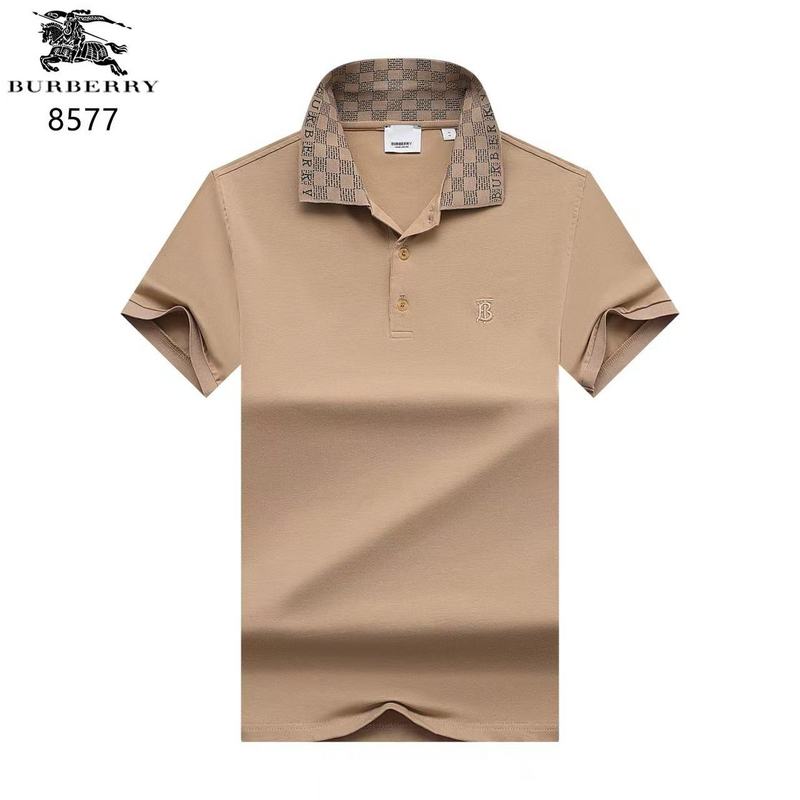 Wholesale Cheap B.urberry Short Sleeve Lapel Replica T Shirts for sale
