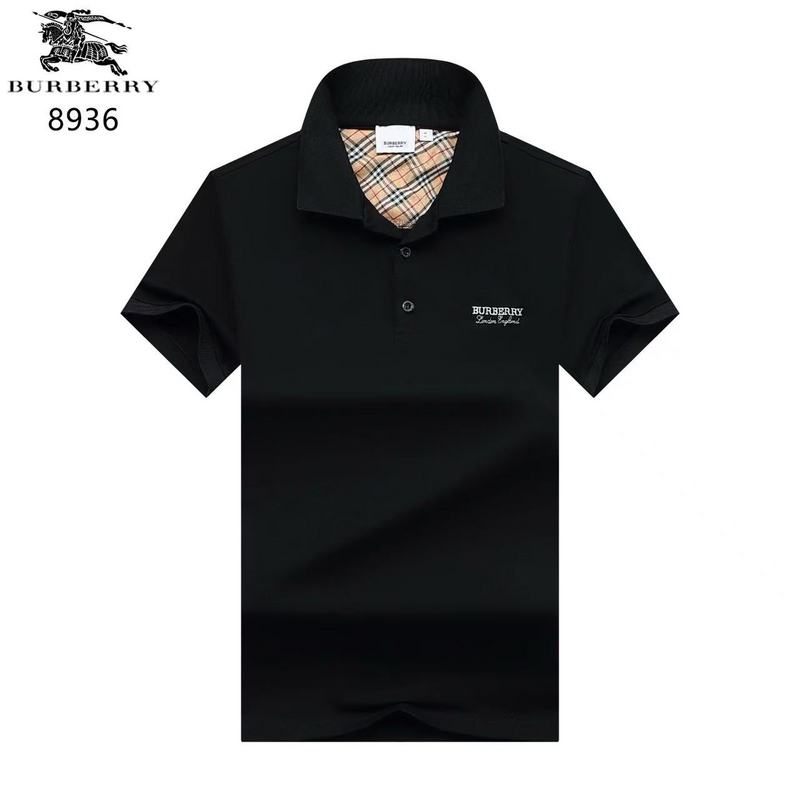 Wholesale Cheap B.urberry Short Sleeve Lapel Replica T Shirts for sale