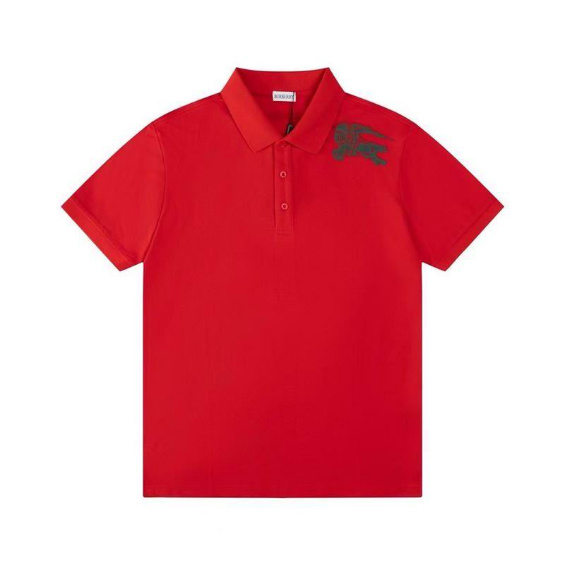 Wholesale Cheap B.urberry Short Sleeve Lapel Replica T Shirts for sale