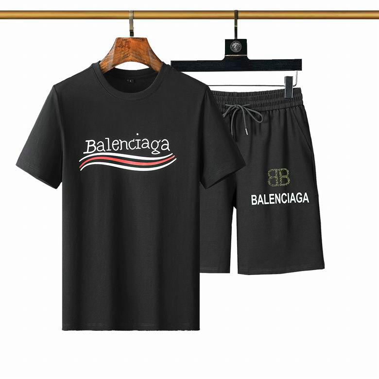 Wholesale Cheap Balenciaga Short Sleeve Tracksuit mens for Sale
