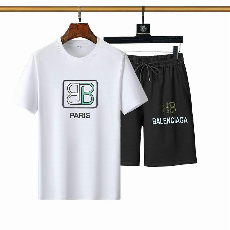 Wholesale Cheap Balenciaga Short Sleeve Tracksuit mens for Sale