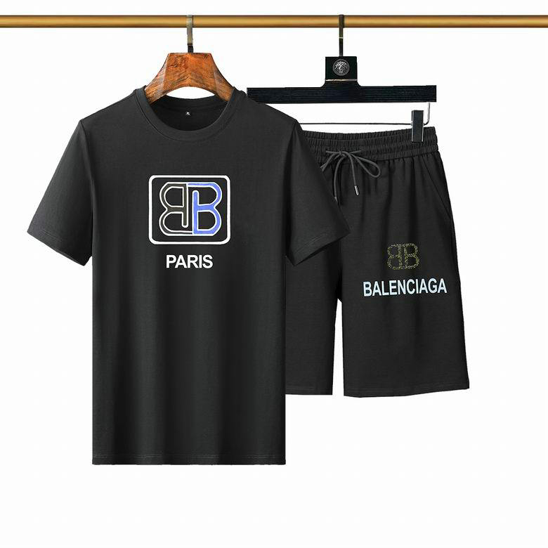 Wholesale Cheap Balenciaga Short Sleeve Tracksuit mens for Sale