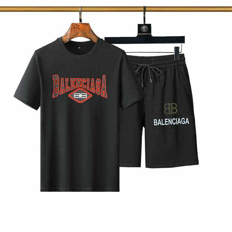 Wholesale Cheap Balenciaga Short Sleeve Tracksuit mens for Sale