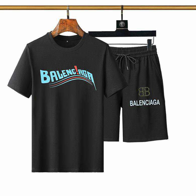 Wholesale Cheap Balenciaga Short Sleeve Tracksuit mens for Sale