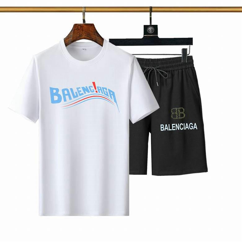 Wholesale Cheap Balenciaga Short Sleeve Tracksuit mens for Sale