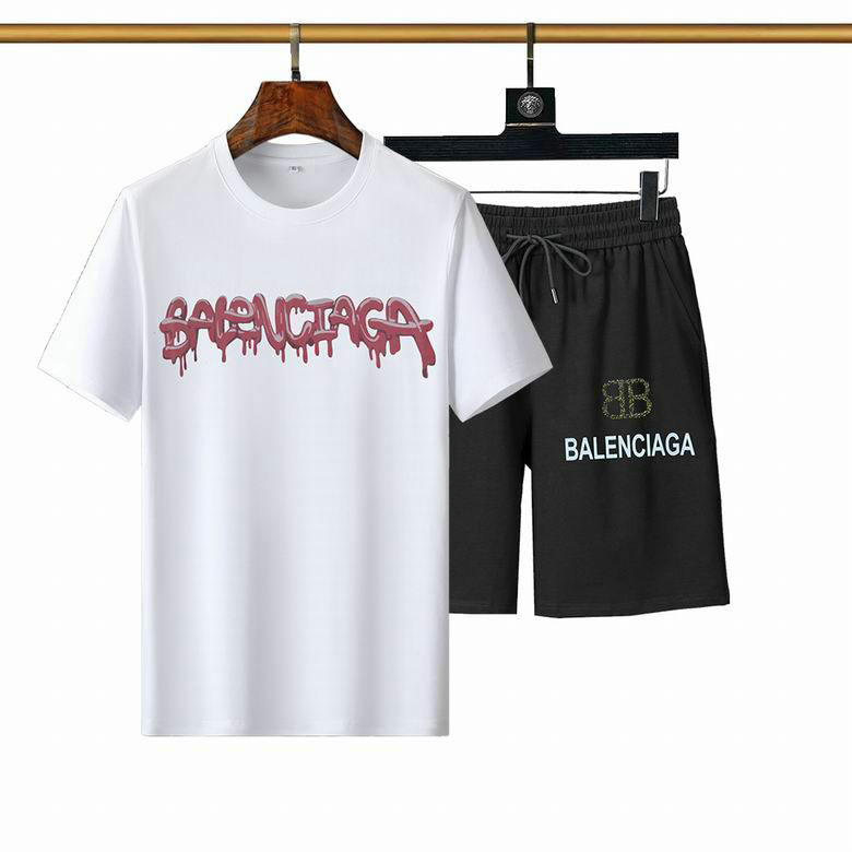 Wholesale Cheap Balenciaga Short Sleeve Tracksuit mens for Sale