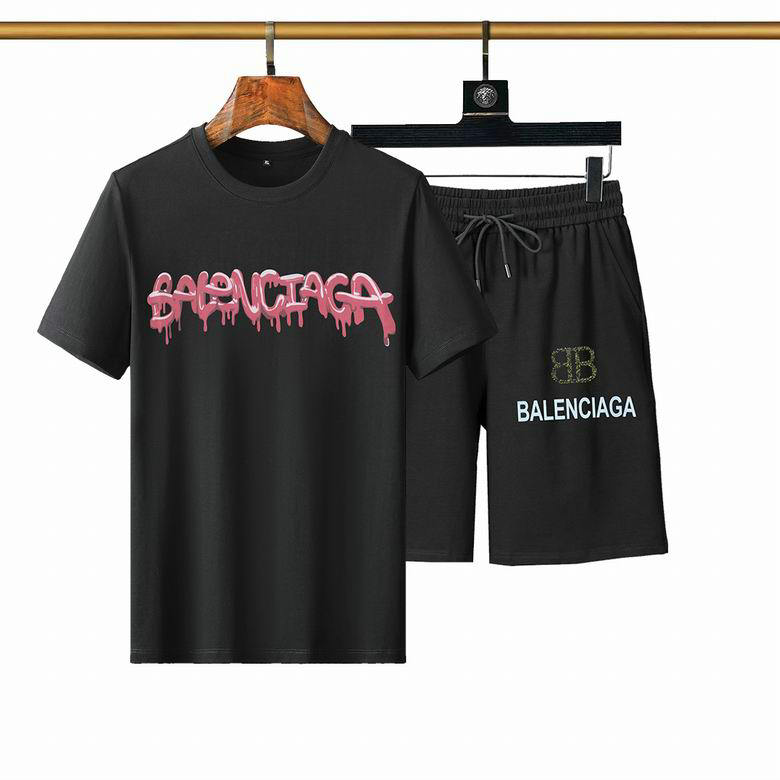Wholesale Cheap Balenciaga Short Sleeve Tracksuit mens for Sale