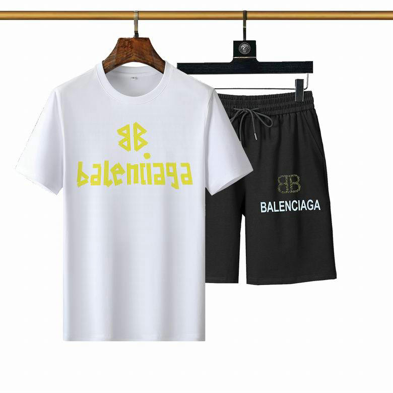 Wholesale Cheap Balenciaga Short Sleeve Tracksuit mens for Sale