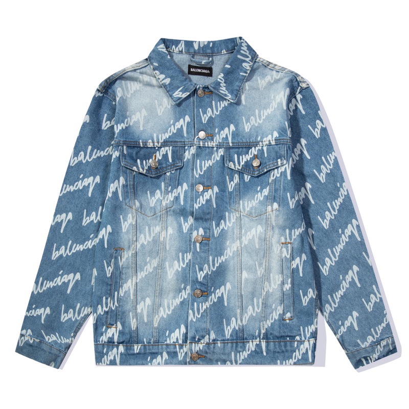 Wholesale Cheap B Alenciaga Replica Denim Jackets for Sale
