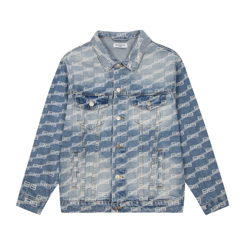 Wholesale Cheap B Alenciaga Replica Denim Jackets for Sale