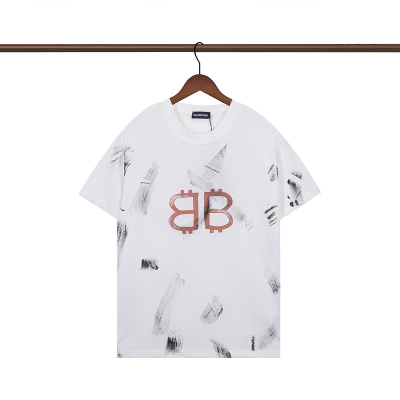 Wholesale Cheap B alenciaga Short Sleeve T shirts for Sale