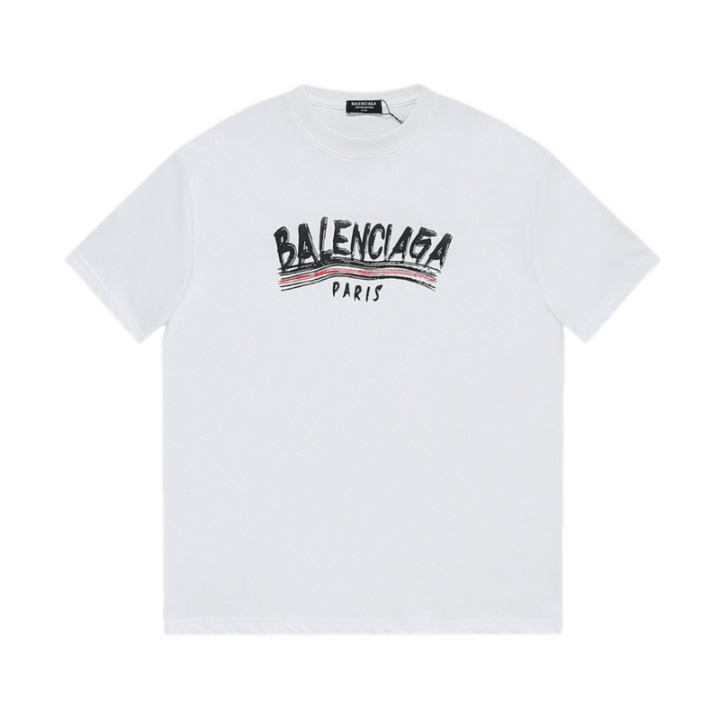 Wholesale High-quality Cheap B.alenciaga Short Sleeve Crew Neck T-Shirts for sale