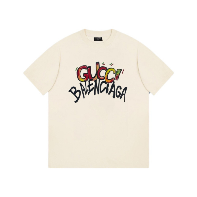 Wholesale High-quality Cheap B.alenciaga Short Sleeve Crew Neck T-Shirts for sale
