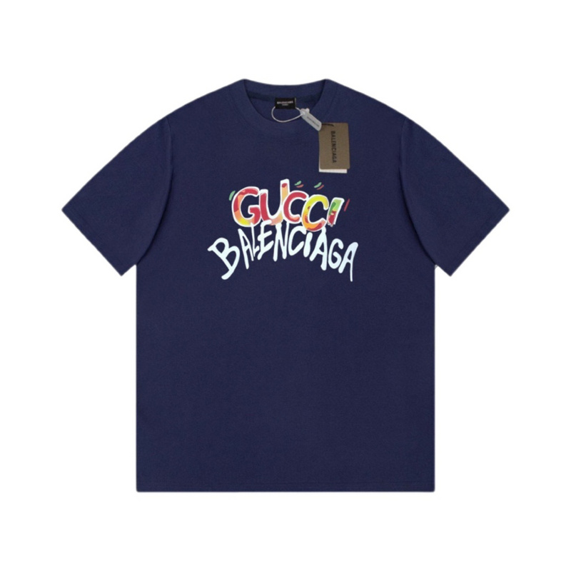 Wholesale High-quality Cheap B.alenciaga Short Sleeve Crew Neck T-Shirts for sale