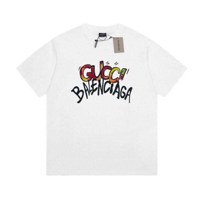 Wholesale High-quality Cheap B.alenciaga Short Sleeve Crew Neck T-Shirts for sale