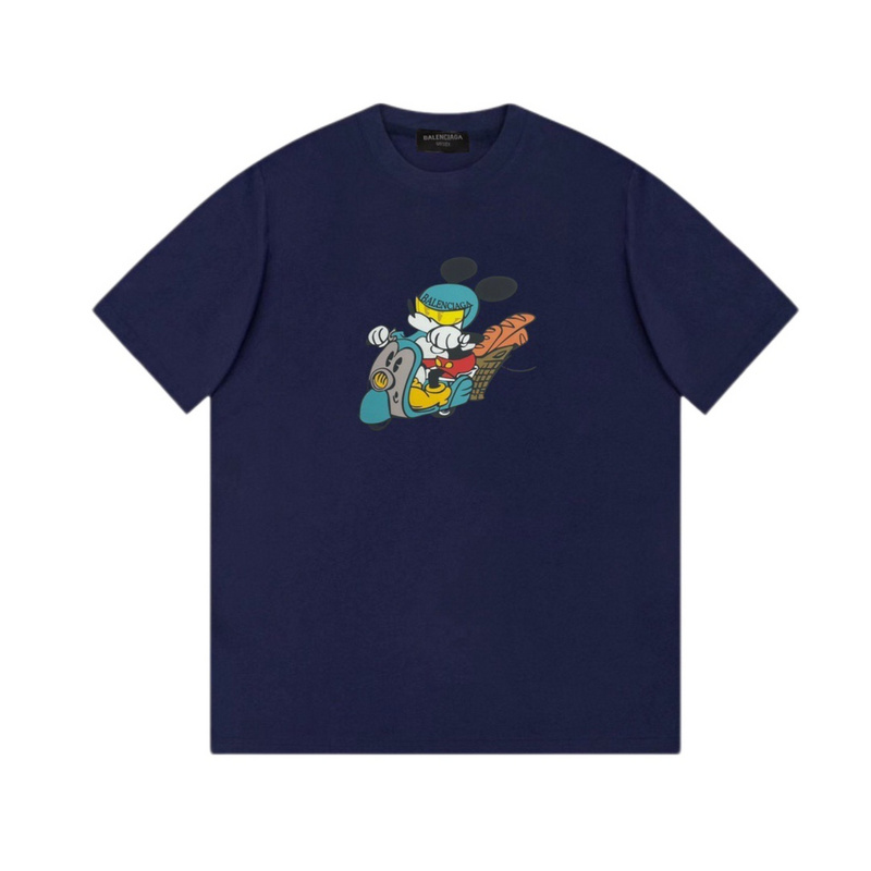 Wholesale High-quality Cheap B.alenciaga Short Sleeve Crew Neck T-Shirts for sale