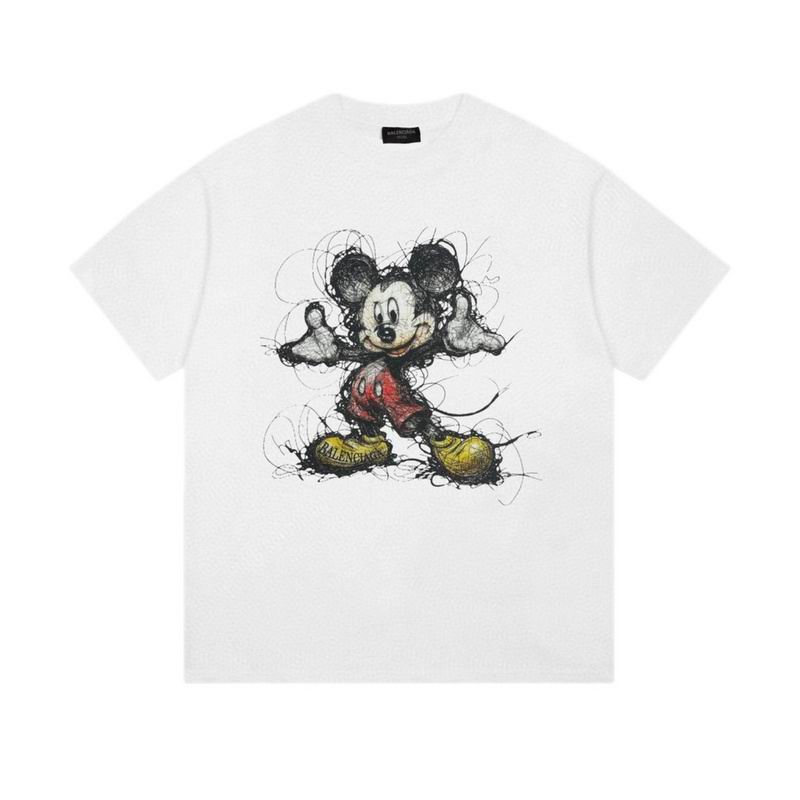 Wholesale High-quality Cheap B.alenciaga Short Sleeve Crew Neck T-Shirts for sale