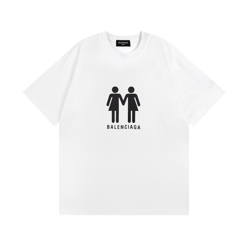 Wholesale High-quality Cheap B.alenciaga Short Sleeve Crew Neck T-Shirts for sale