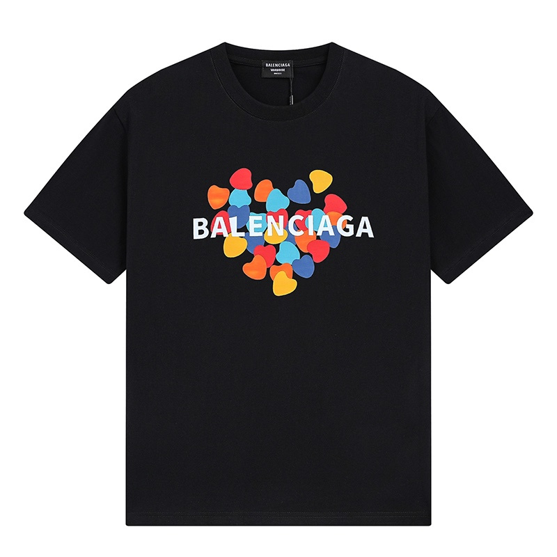 Wholesale High-quality Cheap B.alenciaga Short Sleeve Crew Neck T-Shirts for sale