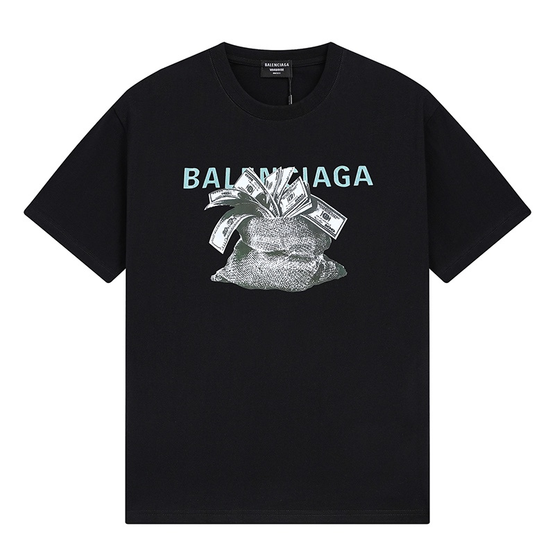 Wholesale High-quality Cheap B.alenciaga Short Sleeve Crew Neck T-Shirts for sale