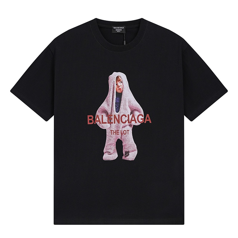 Wholesale High-quality Cheap B.alenciaga Short Sleeve Crew Neck T-Shirts for sale