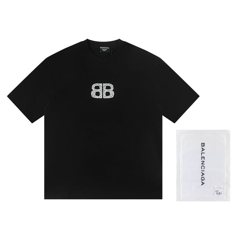 Wholesale High-quality B.alenciaga Short Sleeve Crew Neck Replica Designer T-Shirts for sale