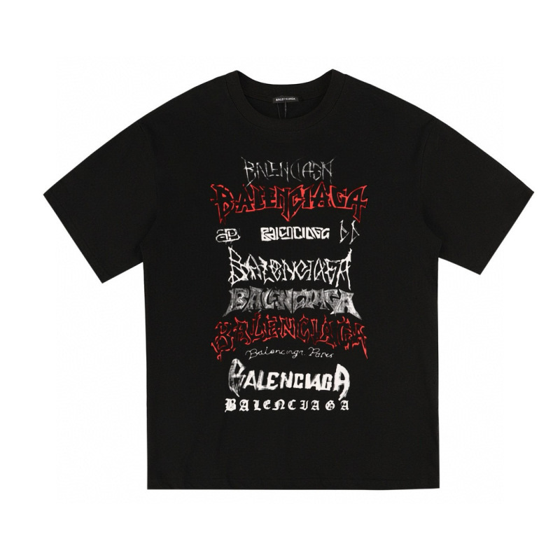 Wholesale High-quality Cheap B.alenciaga Short Sleeve Crew Neck T-Shirts for sale