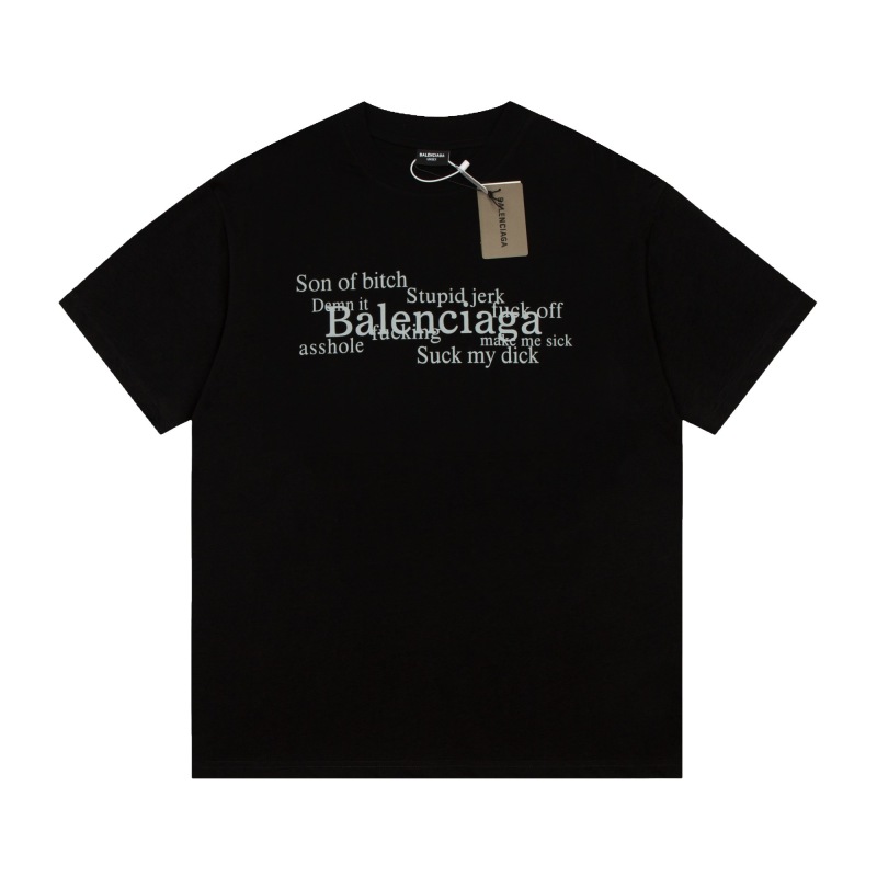Wholesale High-quality Cheap B.alenciaga Short Sleeve Crew Neck T-Shirts for sale