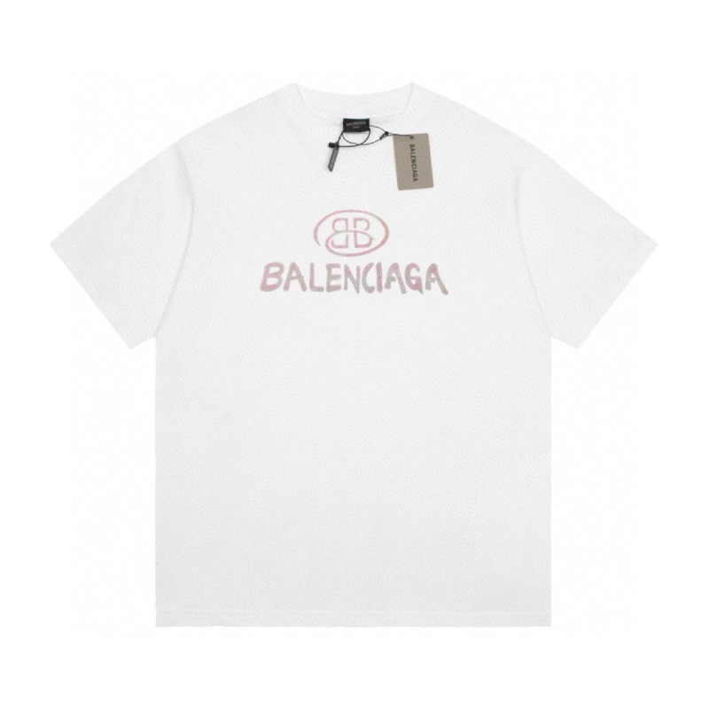 Wholesale High-quality Cheap B.alenciaga Short Sleeve Crew Neck T-Shirts for sale