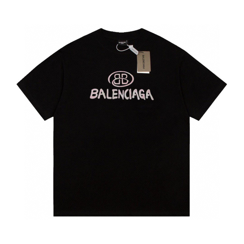 Wholesale High-quality Cheap B.alenciaga Short Sleeve Crew Neck T-Shirts for sale