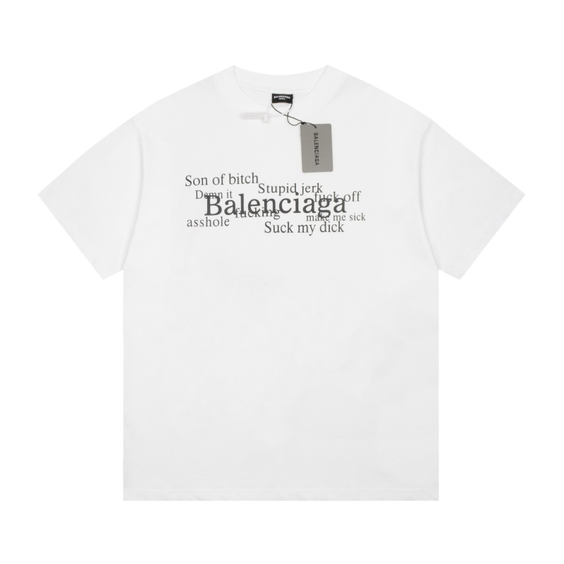 Wholesale High-quality Cheap B.alenciaga Short Sleeve Crew Neck T-Shirts for sale