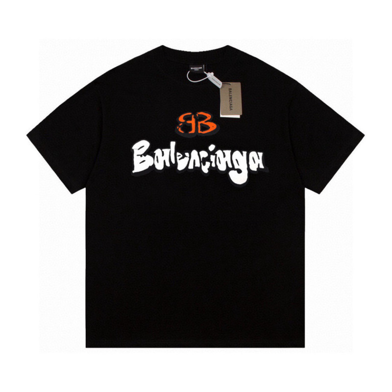 Wholesale High-quality Cheap B.alenciaga Short Sleeve Crew Neck T-Shirts for sale