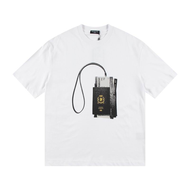 Wholesale High-quality Cheap B.alenciaga Short Sleeve Crew Neck T-Shirts for sale