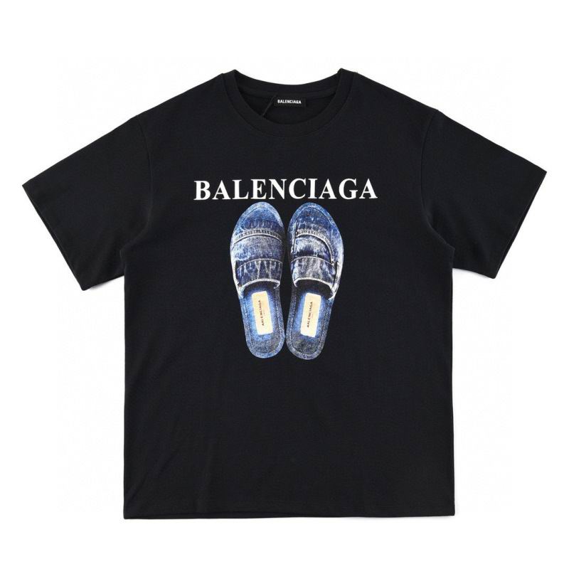 Wholesale High-quality Cheap B.alenciaga Short Sleeve Crew Neck T-Shirts for sale