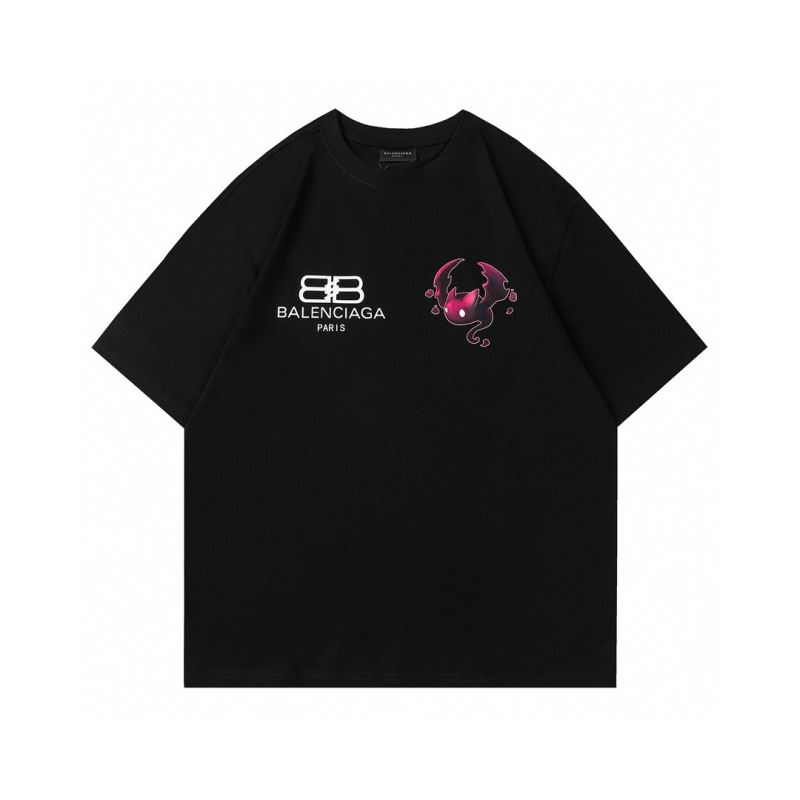 Wholesale High-quality Cheap B.alenciaga Short Sleeve Crew Neck T-Shirts for sale