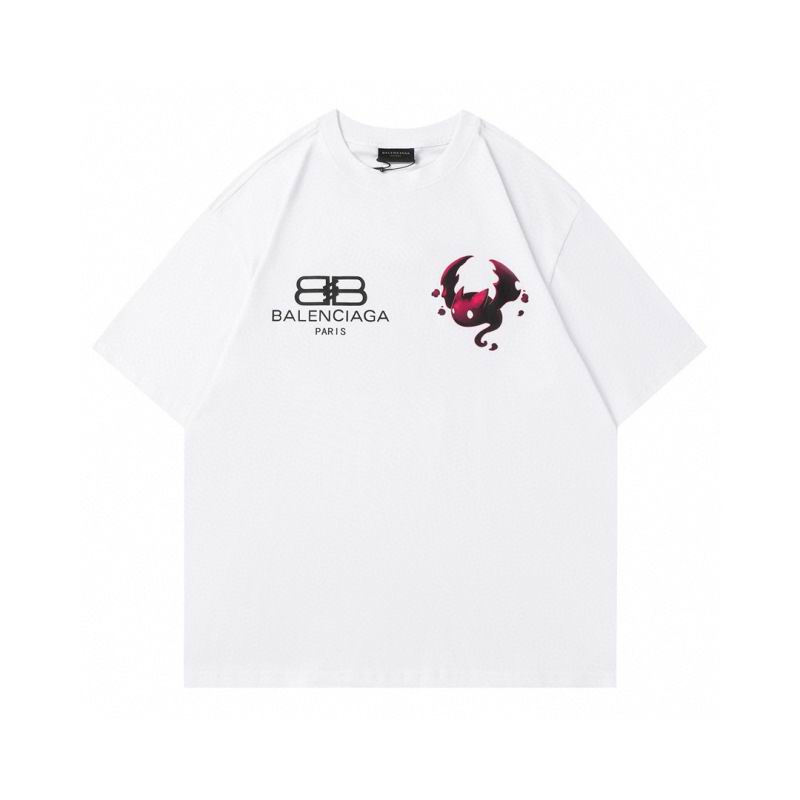 Wholesale High-quality Cheap B.alenciaga Short Sleeve Crew Neck T-Shirts for sale