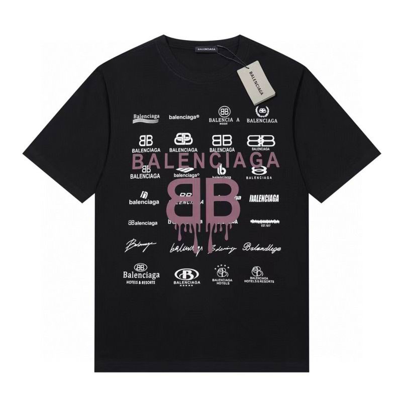 Wholesale High-quality Cheap B.alenciaga Short Sleeve Crew Neck T-Shirts for sale