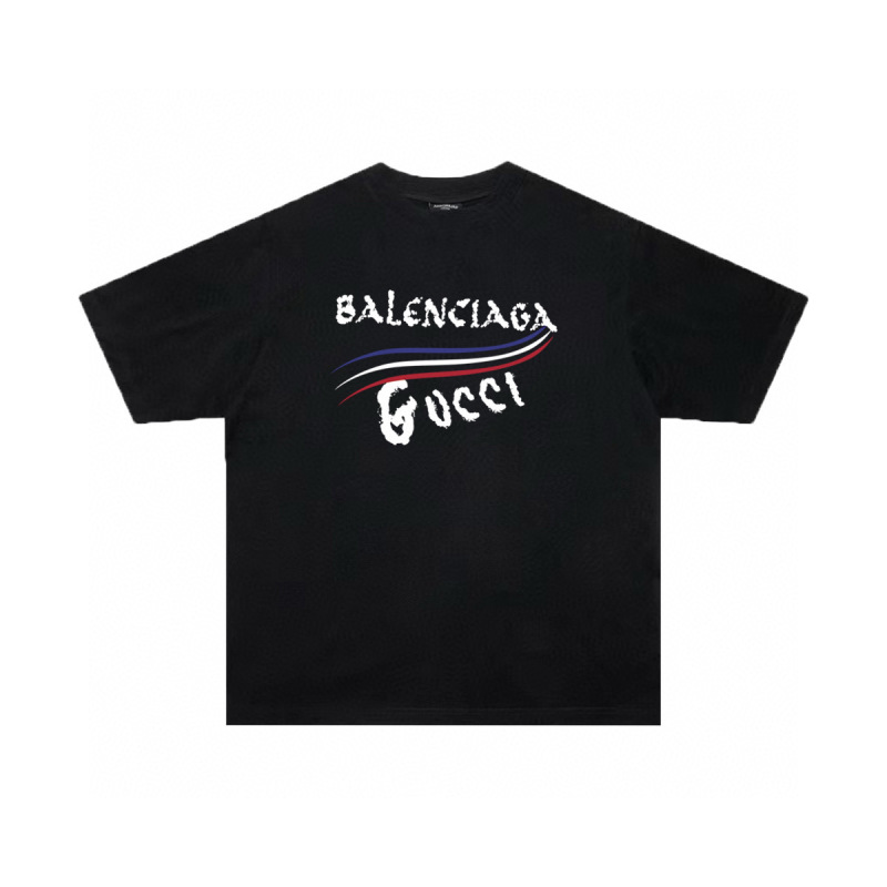 Wholesale High-quality Cheap B.alenciaga Short Sleeve Crew Neck T-Shirts for sale