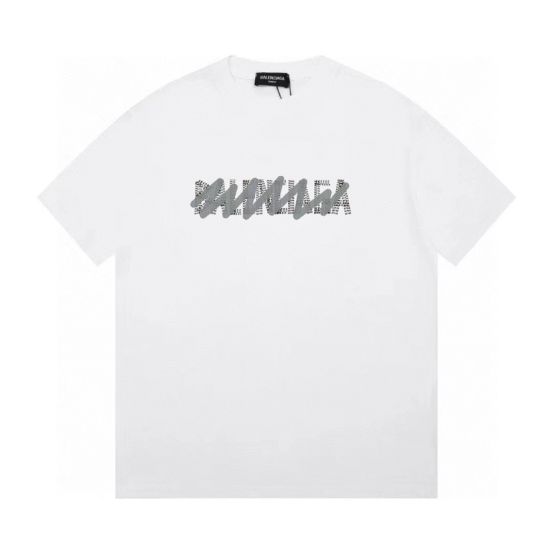 Wholesale High-quality Cheap B.alenciaga Short Sleeve Crew Neck T-Shirts for sale